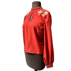 Derek Heart Brand SZ Small Maroon Vintage Top